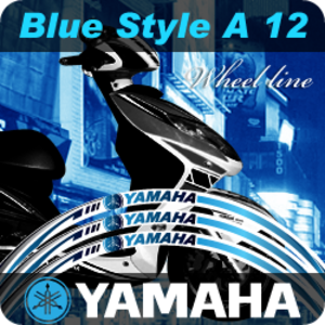 12인치 야마하 블루A 휠스티커