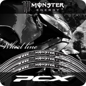 혼다 PCX 휠스티커 몬스터에너지 블랙 K-스타일