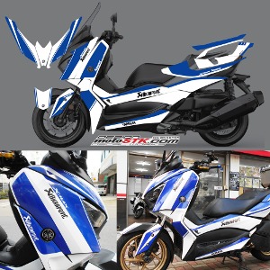 오토바이데칼 엑스맥스 XMAX300 블루 아크라 스타일 풀바디 스티커 세트