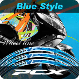 혼다 PCX 휠스티커 블루 i-스타일