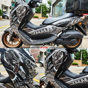 NMAX125 야마하 엔맥스 블랙펜서 스타일 오토바이 전체데칼 스티커 세트